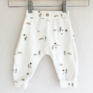 Rylee + Cru Catcus Desert Print Cotton Pants - Size: 0-3 Months